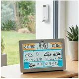 TFA Dostmann WLAN Funk-Wetterstation, wetter.com-Prognose, TFA.me, 100m, Silber Funkwetterstation (Digital-Thermometer, Hygrometer, Warnung, Metall-Optik) silberfarben