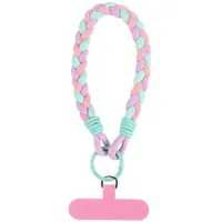 Votvloay Handykette Kurz Handyanhänger Universal zum Umhängen Handyband Kordel Kette, Kompatibel mit jedem Handy und Smartphone,Phone Lanyard + 1 Stück Pad (ohne Hülle) - Lila, Grün, Rosa