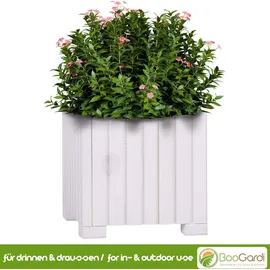 BooGardi Blumenkasten mit Einsatz · Weiß 25cm x 25cm x 25cm · 4 Farben 3 Größen · Pflanzgefäß für · · Terrasse