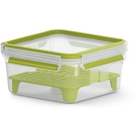 Emsa Clip&Go quadratisch 1.3l Sandwichbox XL Aufbewahrungsbehälter grün