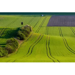Fototapete PAPERMOON "Hügel", bunt, B:4,00m L:2,60m, Vlies, Tapeten