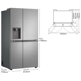 LG GSJC41PYPE Side-by-Side (641 l, 1790 mm hoch, Edelstahl)