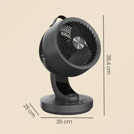 Songmics Tischventilator 25 cm Tischventilator Schwarz