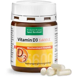 Vitamin D3 5.600 I.U. Weekly Depot Capsules - 8 g