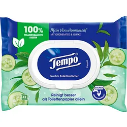 Tempo Feuchtes Toilettenpapier Mein Verwöhnmoment 1-lagig, 42 Tücher