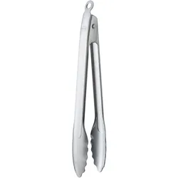 Grillzange RÖSLE "Barbecue", silber, B:4cm H:3,1cm L:32cm, Edelstahl, Küchenzangen, 30 cm, mit Verschlusssystem