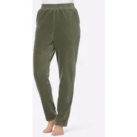 Dehnbund-Hose FEEL GOOD, Damen, Gr. 36/38, Normalgrößen, grün (khaki), 70% Baumwolle, 25% Polyester, 5% Elasthan, unifarben, Hosen