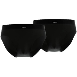 GÖTZBURG Herren Slips, 2er Pack - X-lastic, Unterwäsche, Unterhosen, Logo, einfarbig Schwarz L