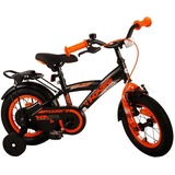 TPFSports Thombike Kinderfahrrad - Jungen 12 Zoll - Rücktritt + Handbremse - Schwarz/Orange