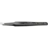 Bernstein ESD Pinzette 2ac Flach-rund, gebogen 30° 125 mm