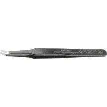Bernstein ESD Pinzette 2ac Flach-rund, gebogen 30° 125 mm