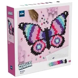 PLUS-PLUS 9603915 800 Kreativ Bausteine Puzzle Schmetterling Puzzle by Number