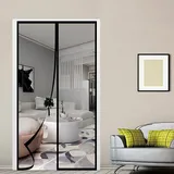 SYC Magnetische Fliegengittertür mit automatischem Schließen, Polyestermaterial, Moskitonetz für Balkon und Terrasse