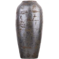 Dekovase LORCA Keramik 48 cm Dunkelgrau