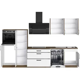 WIHO KÜCHEN Küchenzeile Elba 330 cm weiß