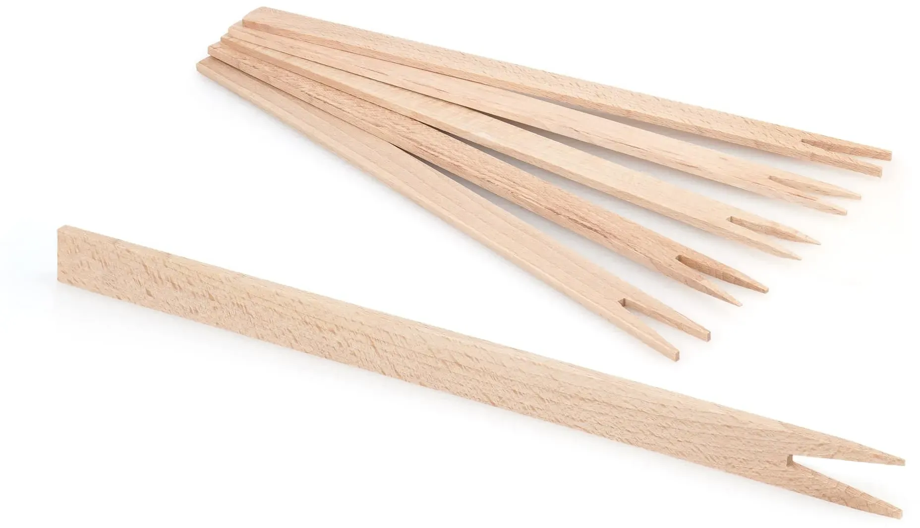 Metrie | WD25 Holz Grillgabel 25 cm mit 2 Zinken, 25 cm | 50 Stk