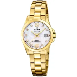 Festina F20050/1 Damenuhr Goldfarben mit Perlmuttblatt