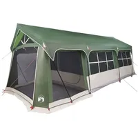 VidaXL Campingzelt mit Fenstern Grün 10 Personen Wasserdicht