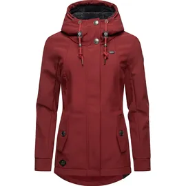 Ragwear Damen, Übergangsjacke Funktionsjacke Softshelljacke wasserabweisend mit Kapuze Monadde Softshell Red Gr. XL - XL