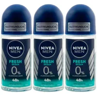 NIVEA Fresh Ocean Deodorant Roll-On 3 x 50 ml