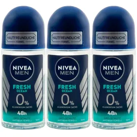 NIVEA Fresh Ocean Deodorant Roll-On 3 x 50 ml