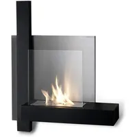 Design Twist Wandkamin 1.5 L schwarz/Silber