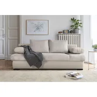 COLLECTION AB Schlafsofa Chicago, mit Bettfunktion und Bettkasten, im Cord-Samt Mix beige