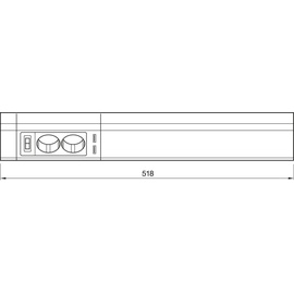 Elektra Unterbauleuchte LD8115AS Länge 52 cm