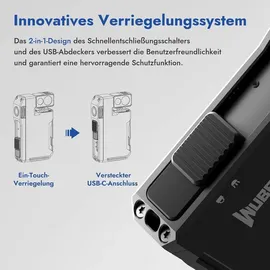 WUBEN G5 LED Taschenlampe 400 Lumen aufladbar wasserdicht schwarz