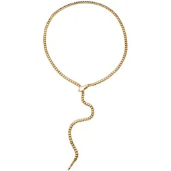 Bauchkette FIRETTI "Schmuck Geschenk Messing Körperschmuck Schlange", braun (messing), Bauchketten, Messing, glänzend, Made in Germany