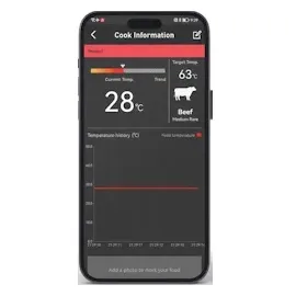 herqs Grillthermometer 13,8 cm Kunststoff weiß