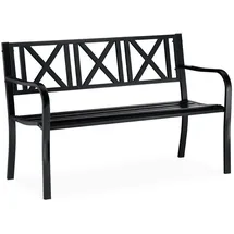 Relaxdays Gartenbank 127 x 0 x 0 cm Schwarz