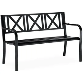 Relaxdays Gartenbank 127 x 0 x 0 cm Schwarz