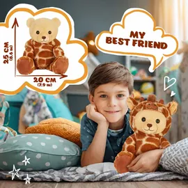 brubies Teddy Giraffe 25 cm Braun/Beige/Hellbraun
