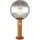 GLOBO Sockelleuchte Aluminium Glas 25x50 cm inkl. Bewegungsmelder braun