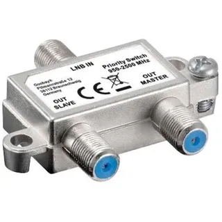 Good Connections® Vorrang-Schalter verteilt/schaltet 1 LNB auf 2 SAT-Receiver