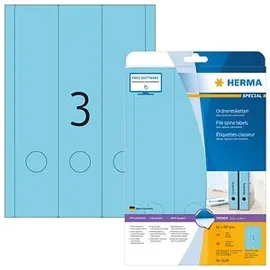 Herma Ordneretiketten 5138 Blau 61 x 297 mm 20 Blatt 60 St.