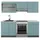 Vicco Küchenzeile R-Line 200 cm Blau-Grau/Anthrazit