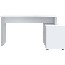 Forte Eckschreibtisch Tempra Weiß