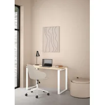 Home Affaire Schreibtisch HOME AFFAIRE "Sign Arbeitstisch, Sekretär, Bürotisch", weiß (jackson hickory, weiß), B:120cm H:75,6cm T:60cm, Tische, Schreibtisch, Cleanes Design, Metallbeine, Breite 120 oder 150 cm