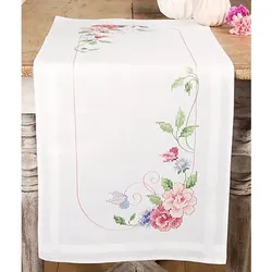 Stickläufer "Rosen & Schmetterlinge"
