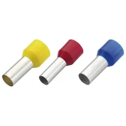 Aderendhülsen isoliert, Querschnitt 0,75mm2, Länge 16mm, grau
