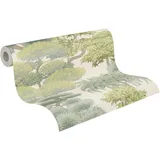 A.S. Création Cuba II Tropical Garden Trees 0,53 m x 10 m 791613 grün/weiß