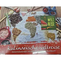 Gewürz Adventskalender "Kulinarische Weltreise" mit Kochbuch, 24 Rezepte NEU/OVP