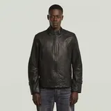 G-Star Biker Lederjacke Schwarz/Petrol S