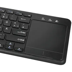 LOGILINK Wireless Tastatur mit Touchpad, schwarz, USB