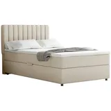 panda möbel Boxbett, Beige, Holz, Mode, H3, 120x200 cm, Oeko-Tex® Standard 100, Schlafzimmer, Betten, Boxspringbetten
