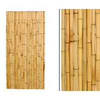 Bambuszaun, Moso gelb gebleicht, starr mittels Bambus verbunden mit 180x90cm,