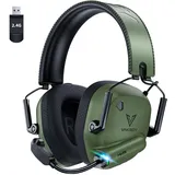 Vakedy Gaming Headset Wireless für PC,PS4,PS5,Mac,Switch, 2,4GHz USB Gaming Headset mit Mikrofon, Bluetooth Gaming Headset,50mm Treiber,50 Stunden Akkulaufzeit,niedrige Latenz,leicht (Grün)