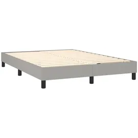 vidaXL Boxspringbett mit Matratze Hellgrau 140x190 cm Stoff1383157